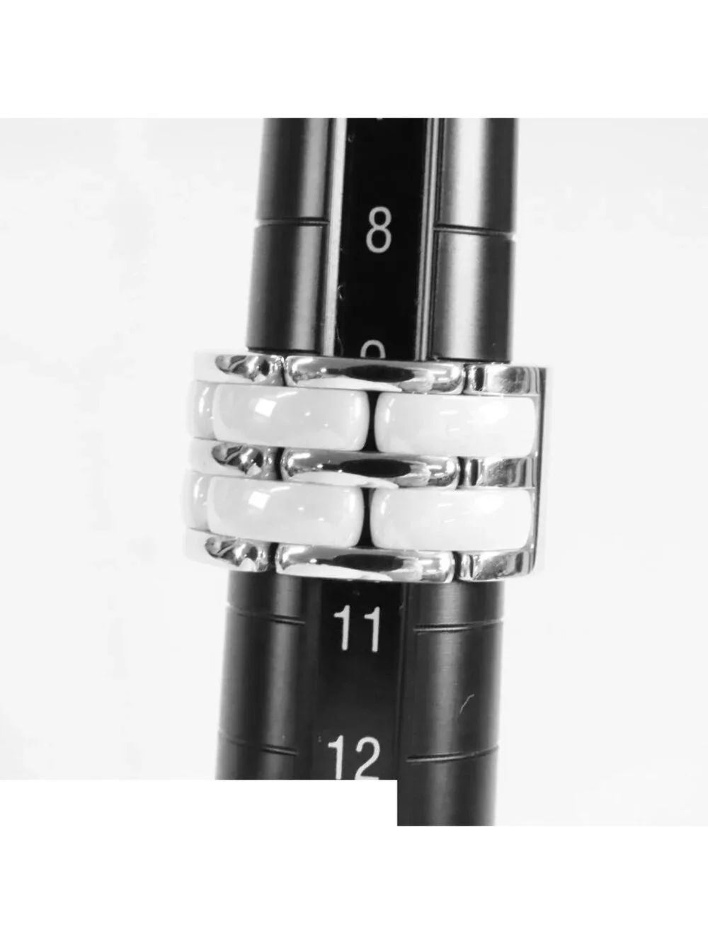 Chanel Ultra Collection Ring White Gold 18K Ceramic Large